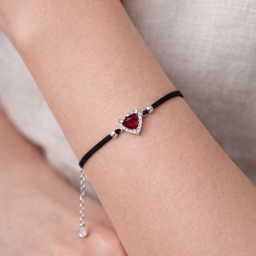 Scarlet Bond 925 Sterling Silver Bracelete (Adjustable)