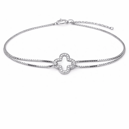 Quadra Shine 925 Sterling Silver Bracelet(Adjustable)