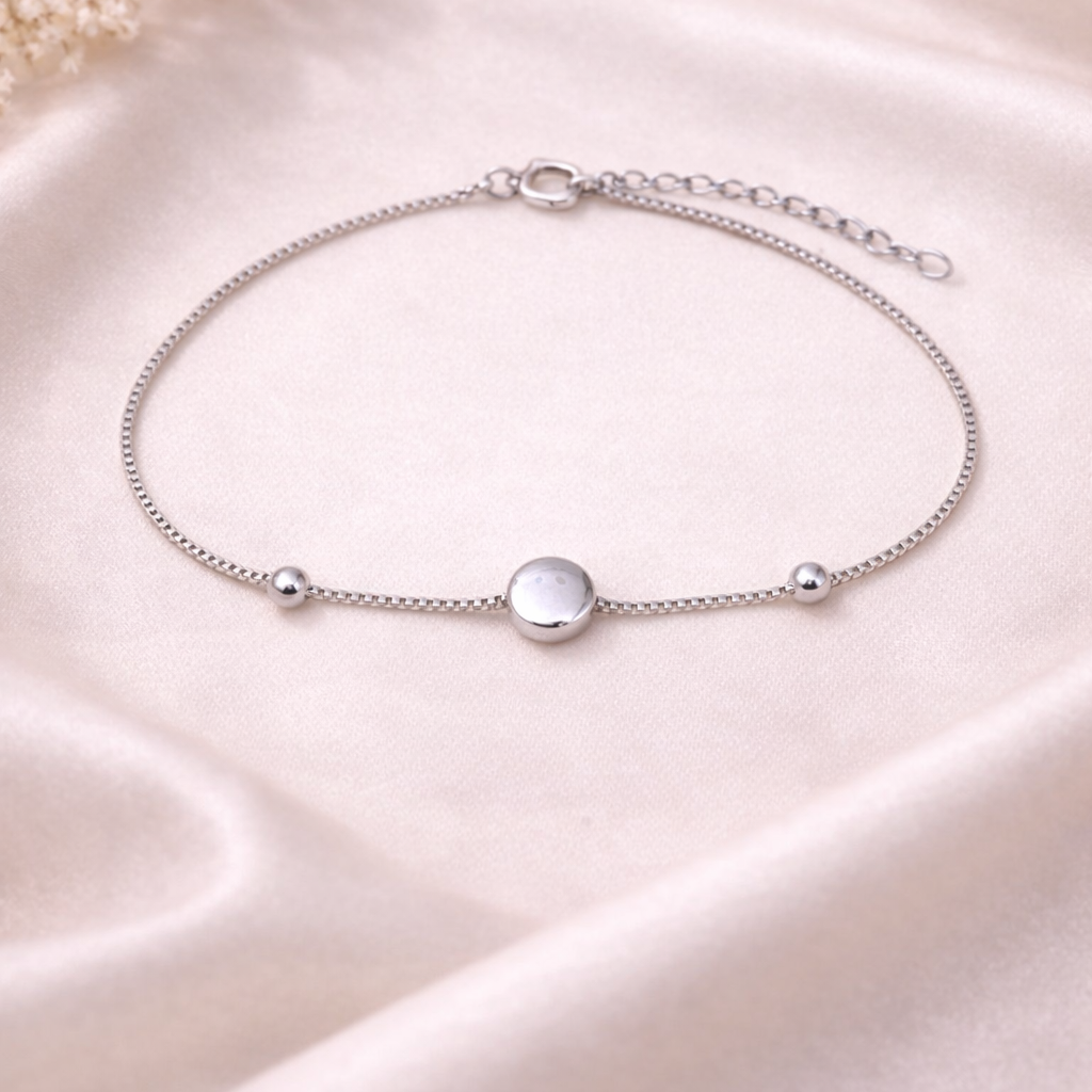 Luna Dot 925 Sterling Silver Bracelet (Adjustable)