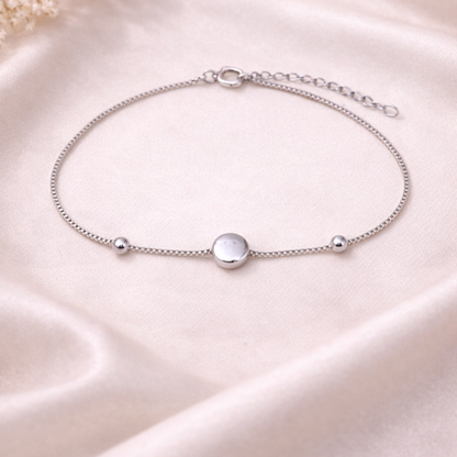 Luna Dot 925 Sterling Silver Bracelet (Adjustable)