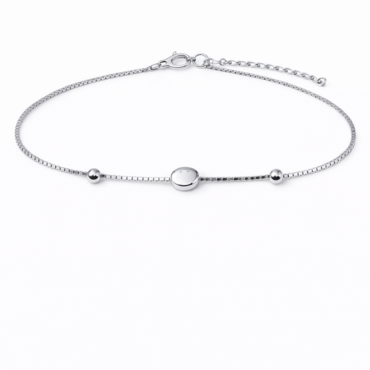Luna Dot 925 Sterling Silver Bracelet (Adjustable)