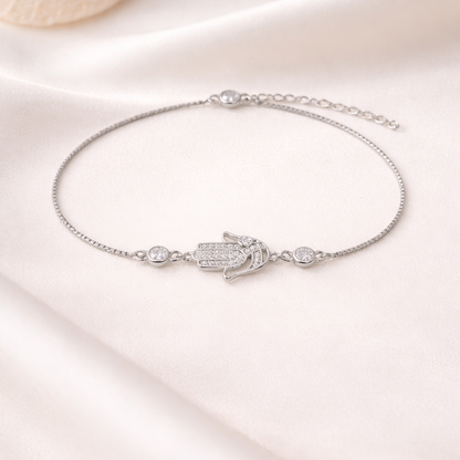 Divine Guard 925 Sterling Silver Bracelet(Adjustable)