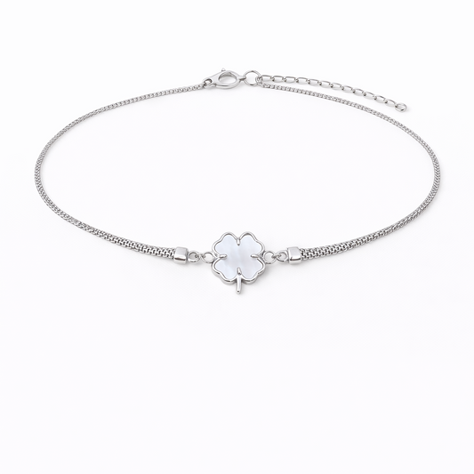 Clover Gleam 925 Sterling Silver Bracelet(Adjustable)