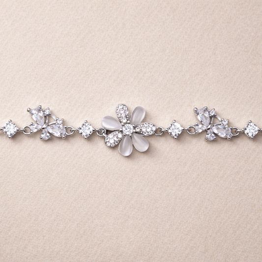 Serene Glint 925 Sterling Silver Bracelet(Adjustable)