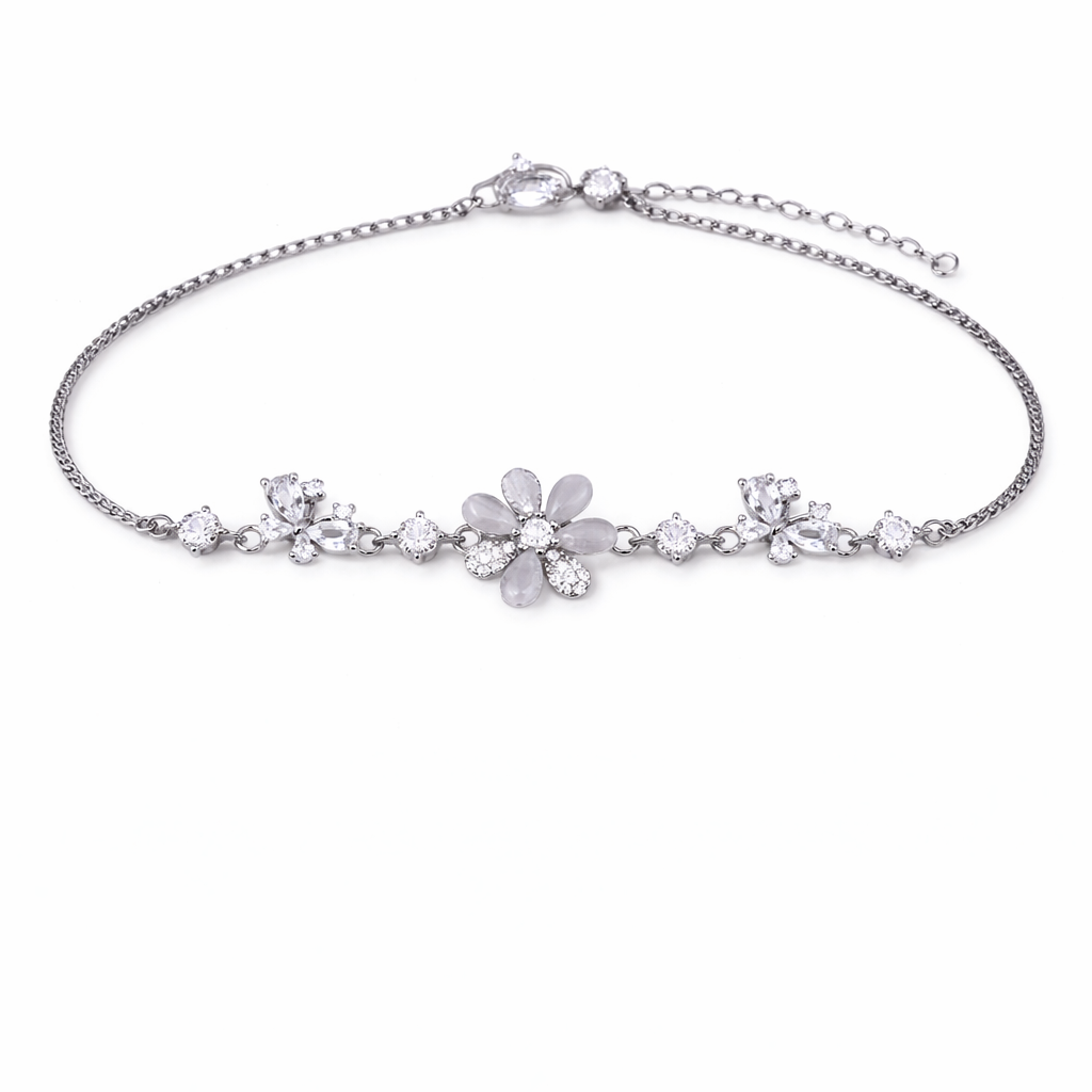 Serene Glint 925 Sterling Silver Bracelet(Adjustable)