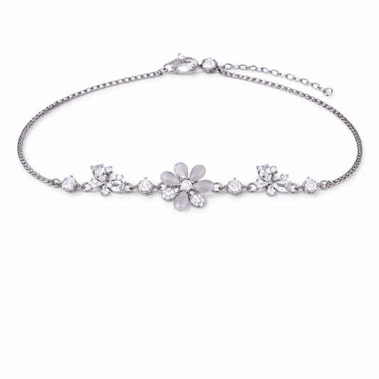 Serene Glint 925 Sterling Silver Bracelet(Adjustable)