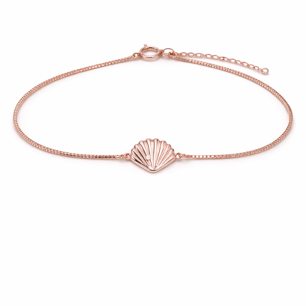 Rosé Crest 925 Sterling Silver Bracelet(Adjustable)