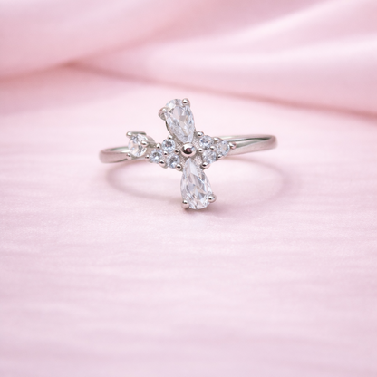 Celestial Bloom 925 Sterling Silver Ring(Adjustable)