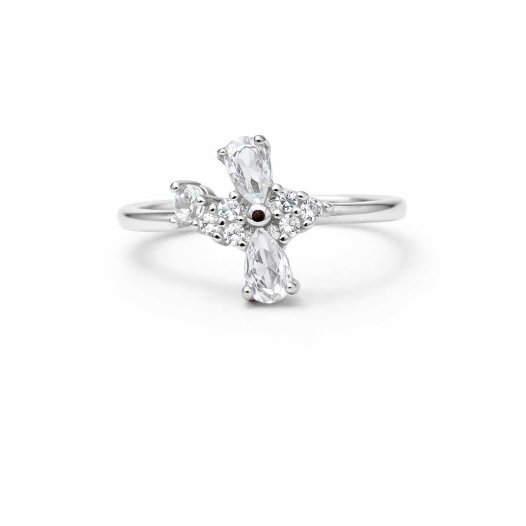 Celestial Bloom 925 Sterling Silver Ring(Adjustable)