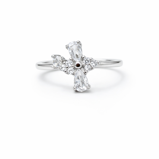Celestial Bloom 925 Sterling Silver Ring(Adjustable)
