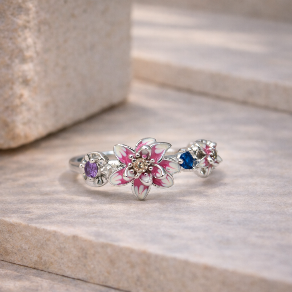 Blush Bloom 925 Sterling Silver Ring