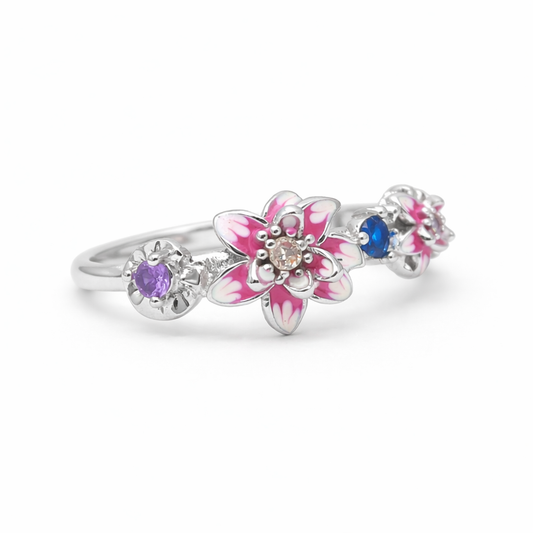 Blush Bloom 925 Sterling Silver Ring
