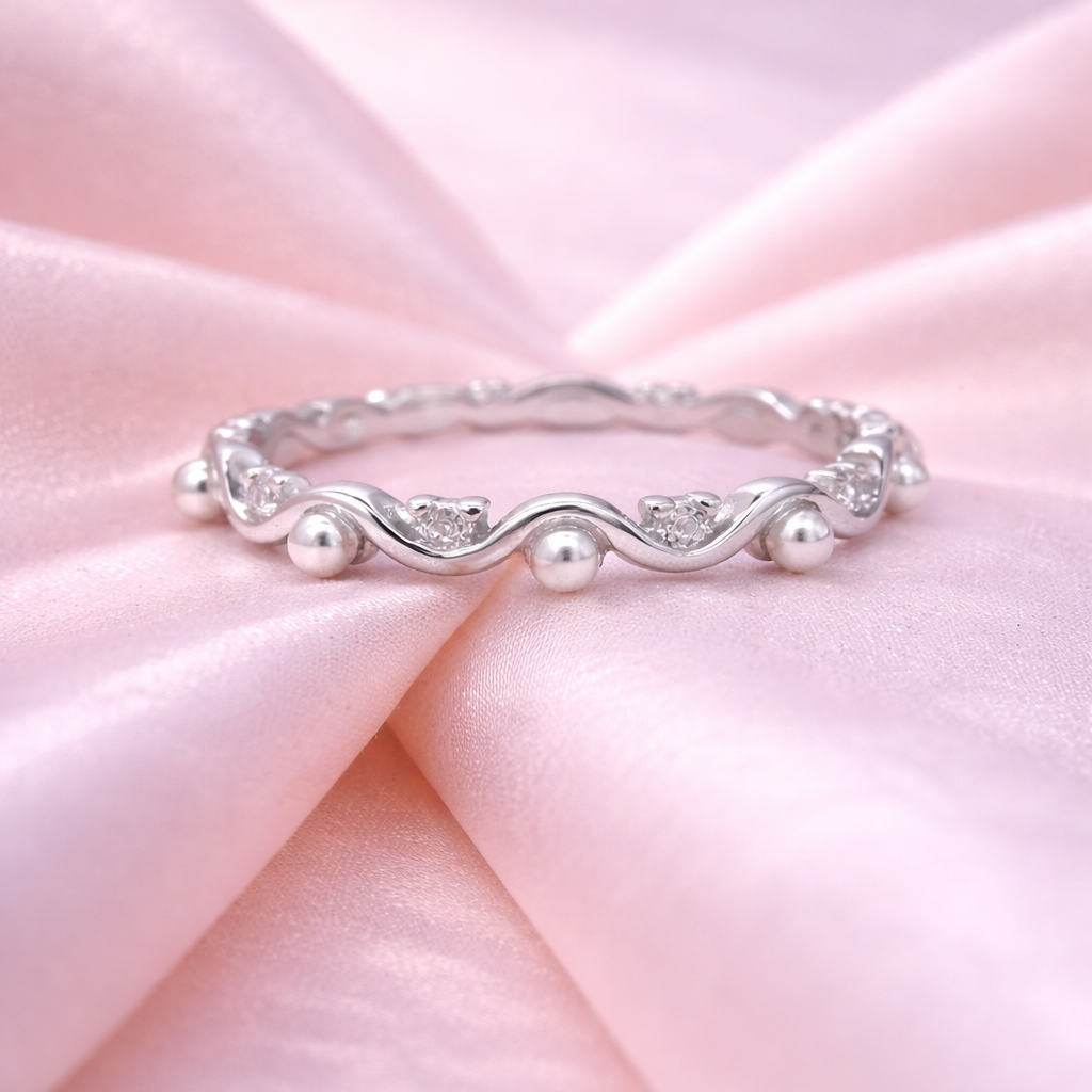 Pearl Cascade 925 Sterling Silver Ring