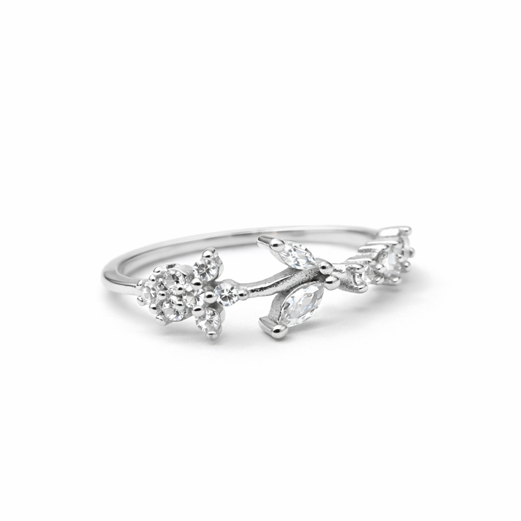 Petal Poetry 925 Sterling Silver Ring