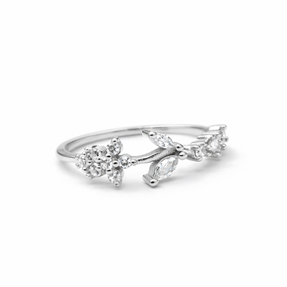 Petal Poetry 925 Sterling Silver Ring
