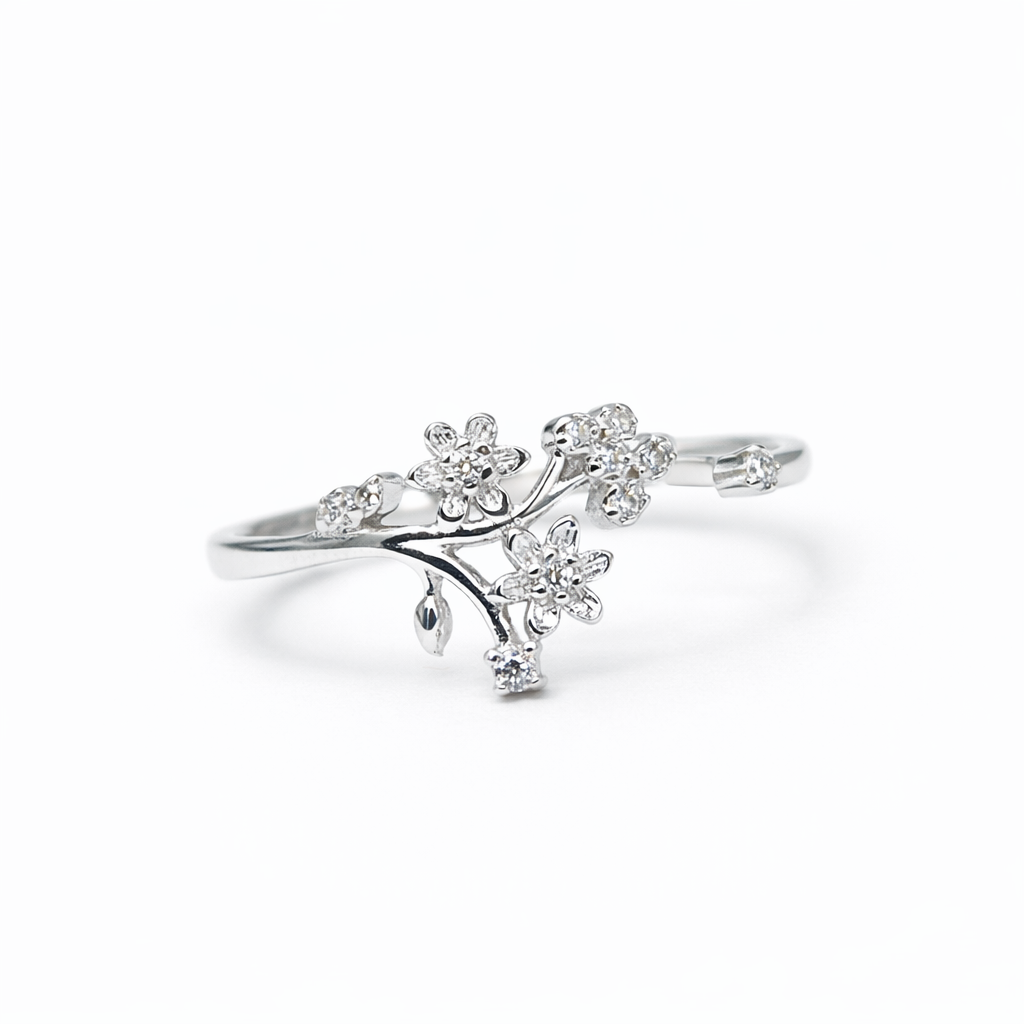 Silver Whisper 925 Sterling Silver Ring(Adjustable)