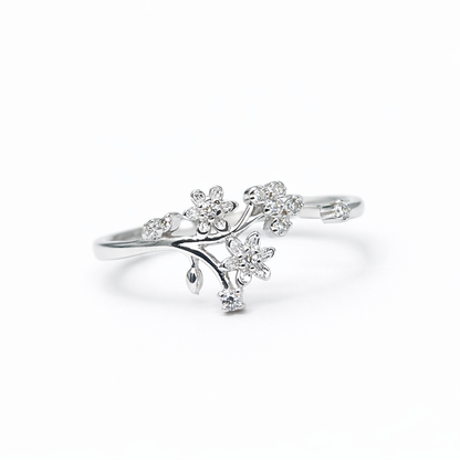 Silver Whisper 925 Sterling Silver Ring(Adjustable)