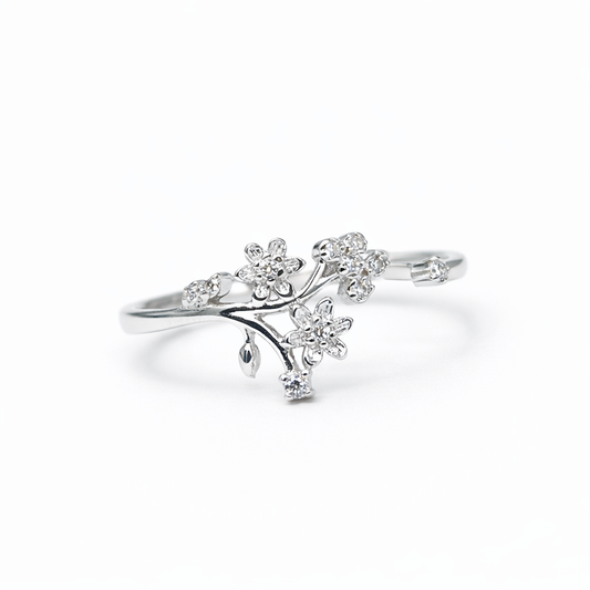Silver Whisper 925 Sterling Silver Ring(Adjustable)