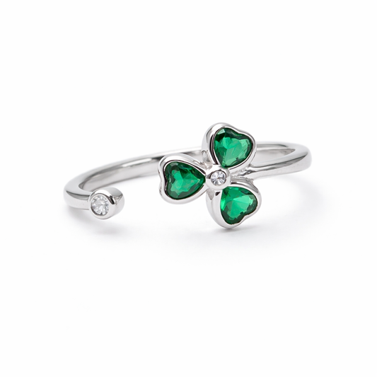 The Lucky Bloom 925 Sterling Silver Ring (Adjustable)