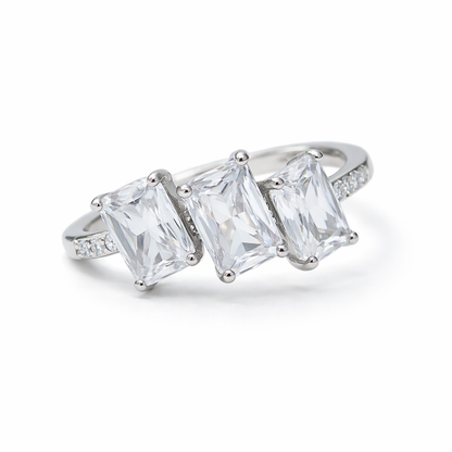 Triple Radiance 925 Sterling Silver Ring