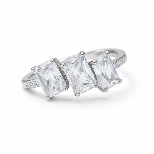 Triple Radiance 925 Sterling Silver Ring