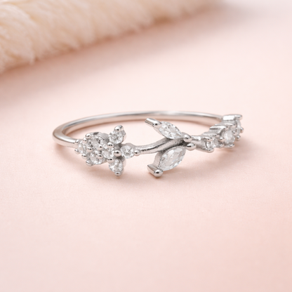 Petal Poetry 925 Sterling Silver Ring