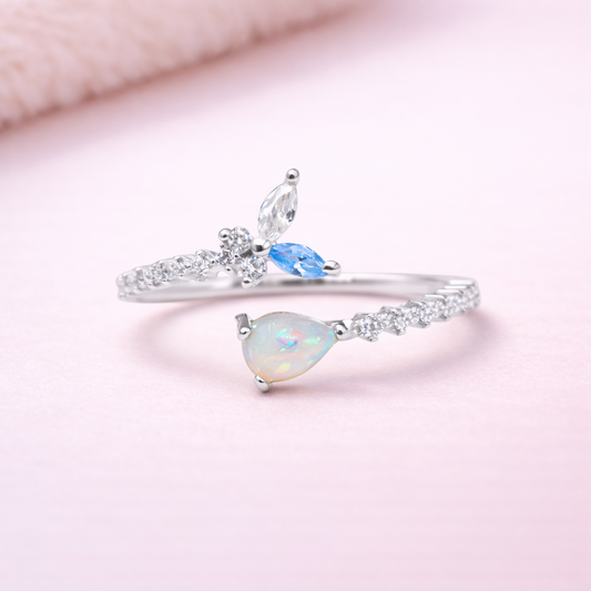 Opal Daydream 925 Sterling Silver Ring(Adjustable)
