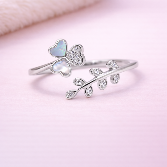 Blooming You 925 Sterling Silver Ring(Adjustable)