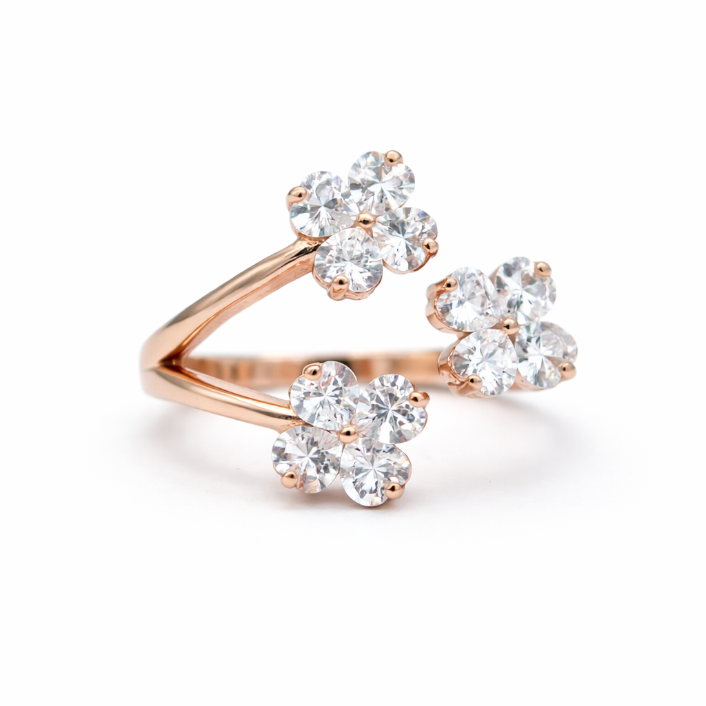Blossom Aura 925 Sterling Silver Ring(Adjustable)