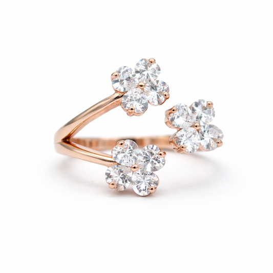 Blossom Aura 925 Sterling Silver Ring(Adjustable)