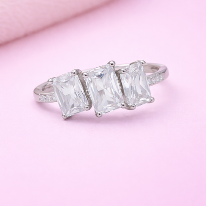 Triple Radiance 925 Sterling Silver Ring