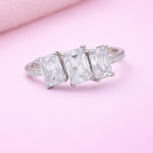 Triple Radiance 925 Sterling Silver Ring