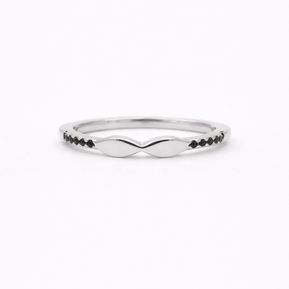 Midnight Harmony 925 Sterling Silver Ring