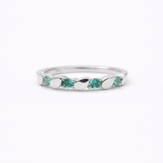 Verdant Rhythm 925 Sterling Silver Ring