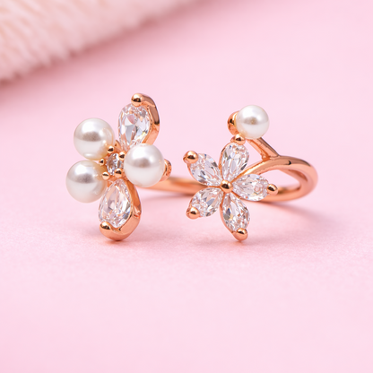 Pearl Petal Spark 925 Sterling Silver Ring(Adjustable)