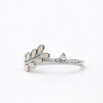Whispering Leaf 925 Sterling Silver Ring