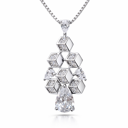 Prism Drop 925 Sterling Silver Necklace