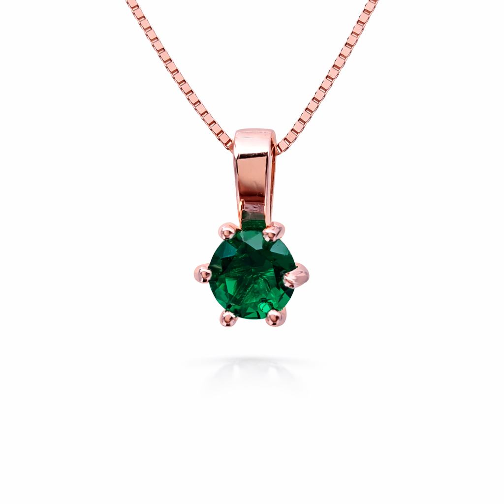 Solitaire Glow 925 Sterling Silver Necklace