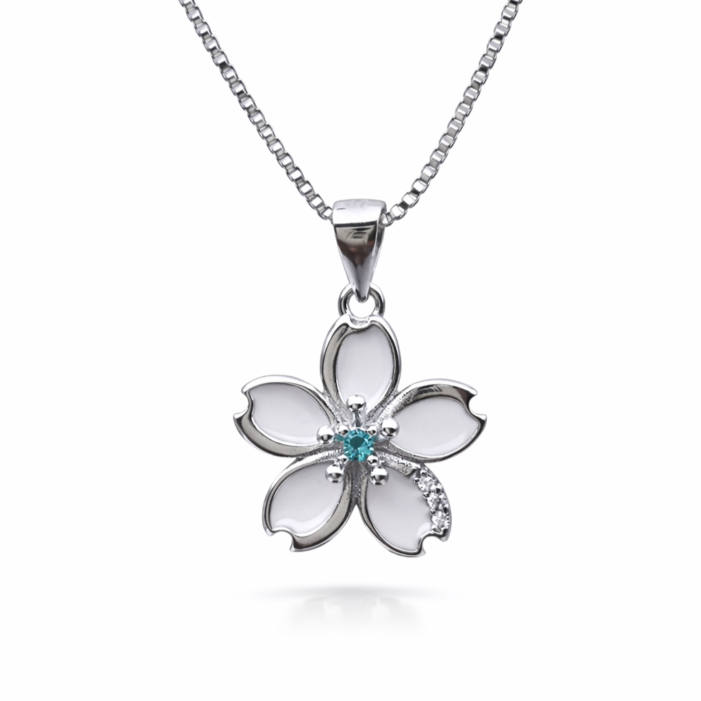 Frost Petal 925 Sterling Silver Necklace