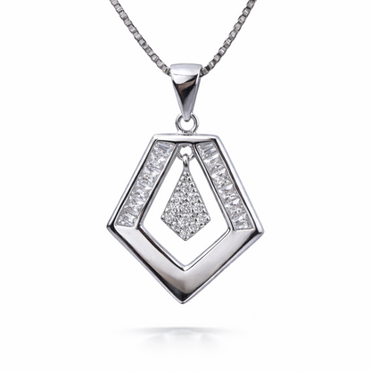 Lustre Frame 925 Sterling Silver Necklace
