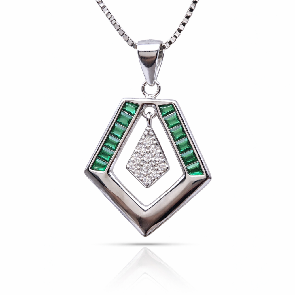 Lustre Frame 925 Sterling Silver Necklace