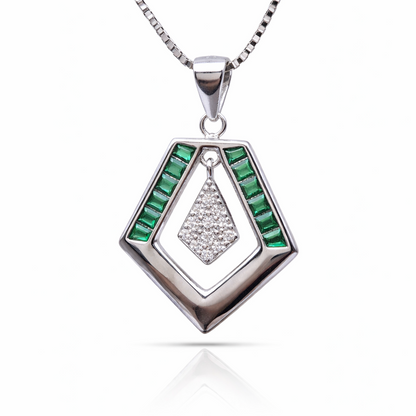 Lustre Frame 925 Sterling Silver Necklace