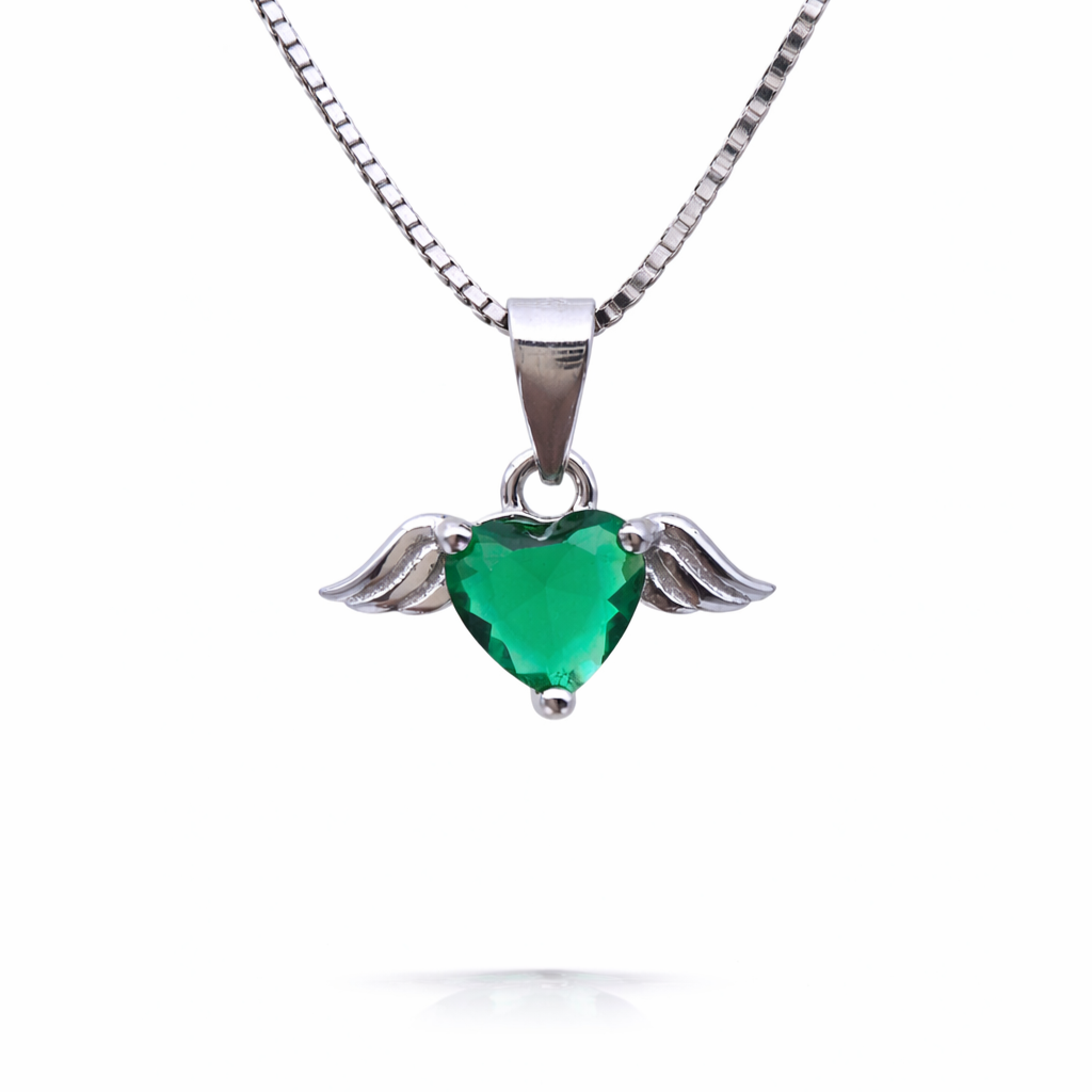 Winged Heart 925 Sterling Silver Necklace