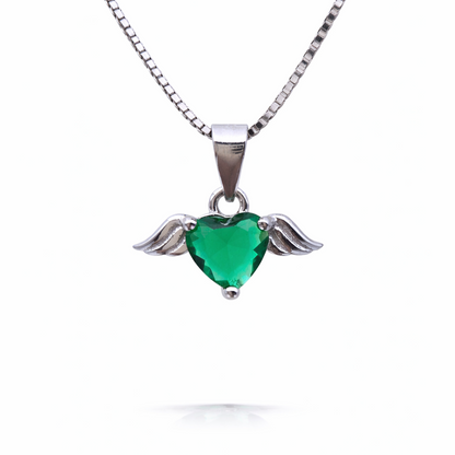 Winged Heart 925 Sterling Silver Necklace