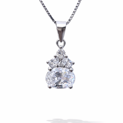 Verdant Spark Drop 925 Sterling Silver Necklace