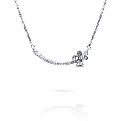 Golden Bloom Curve Necklace