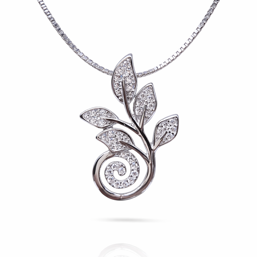 Sparkling Vine Rose Gold Necklace