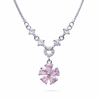 Fleur Rouge 925 Sterling Silver Necklace