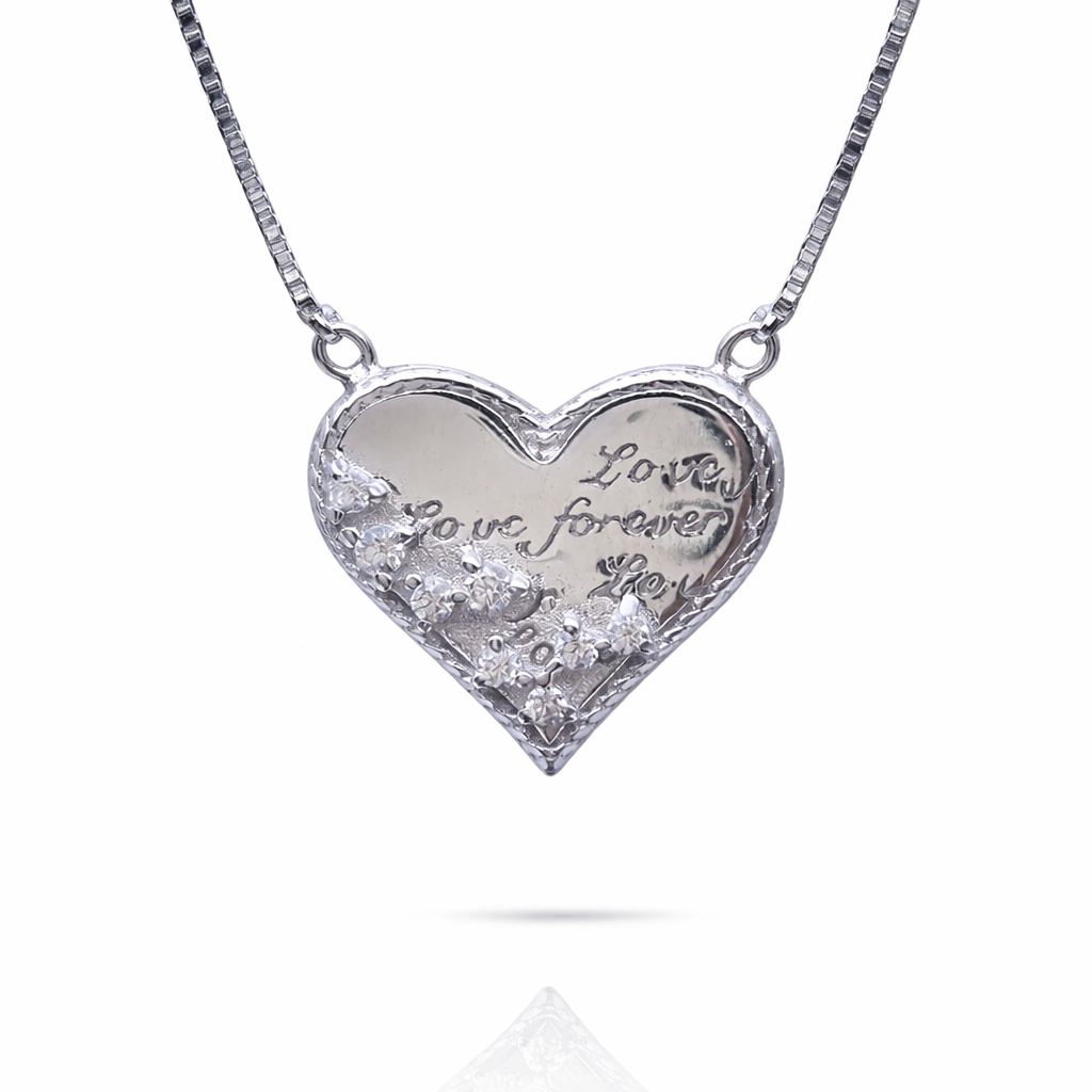 Forever Love Heart 925 Sterling Silver Necklace