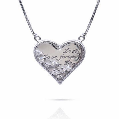 Forever Love Heart 925 Sterling Silver Necklace